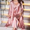 Simple and Casual Pajamas for Spring and Autumn, Fashionable Outerwear, Nightgowns, Sexy Halter Shorts, Three Sets of Home Wear