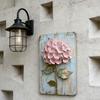 Retro Hydrangea Wall Hanging Creative 5D Flower Decorative Plate Hydrangea Iron Sign  Gift