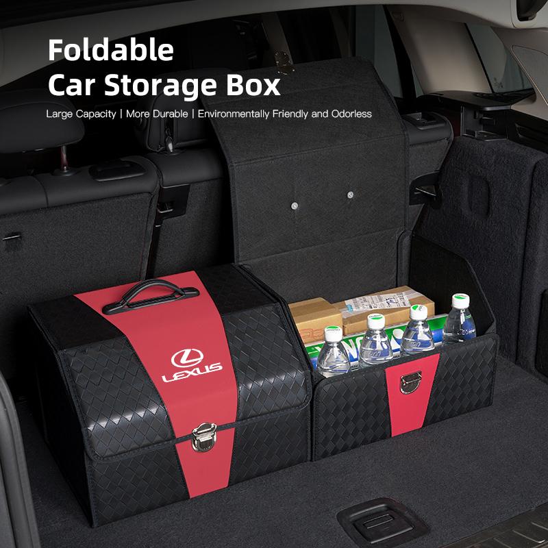 Car Oxford Cloth Leather Storage Box Car Trunk Sorting Suitcase For Lexus Fsport GS GX IS LS LX CT LC RC LBX NX RX 350h 450h ES HE5