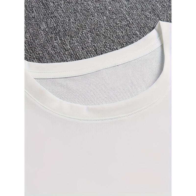 European sizes Men'S Casual T-Shirt Crew Neck Print Casual Fit For Men Short Sleeve Tops