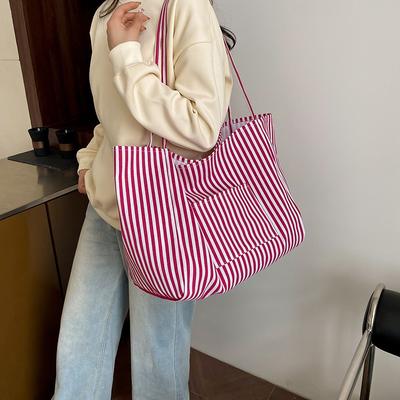 Beautiful Small Fresh Portable Tote Bag Women's Spring New Striped Versatile Shoulder Bag Armpit Bag