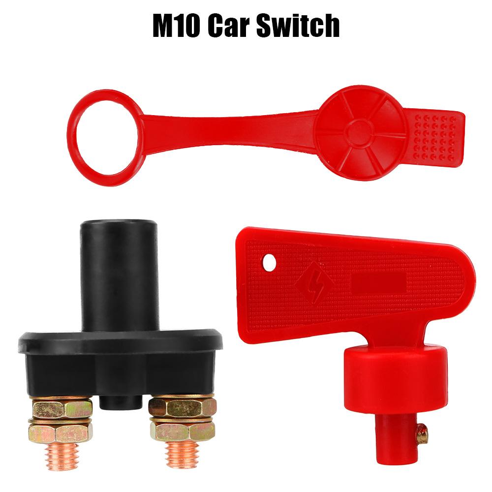 Red Key Cut Off Battery 12V 24V Car Power Switch Main Cut Off Kill Switch Vehicle Car Modified Isolator Disconnector