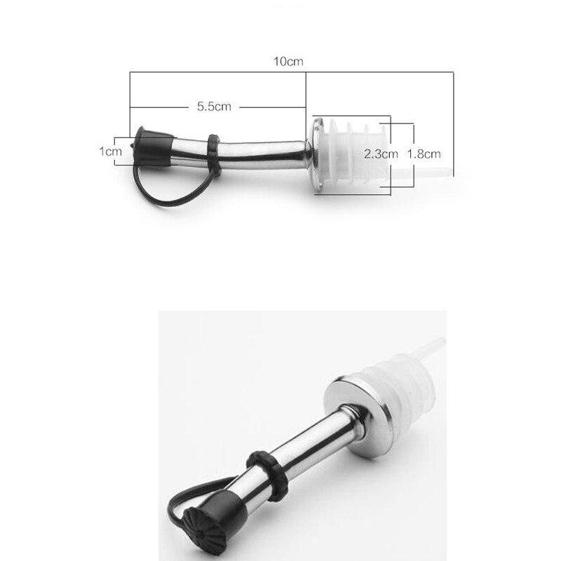 Stainless Steel Oil Bottle Spout Pourer Mouth With Stopper Flask Dry Red Wine Pot Bottle Bar Supplie
