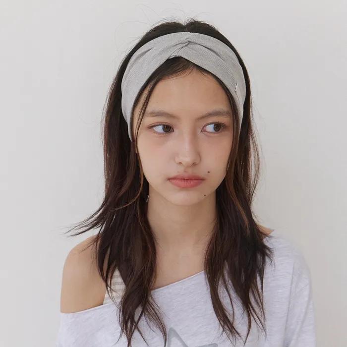 Soft Glow Twist Band - Melange Gray