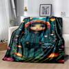 New Coraline Horror Cartoon Gift Soft Flannel Blanket,Throw Blanket Comfortable Blanket for Beds Sofa Home Bedroom Kids