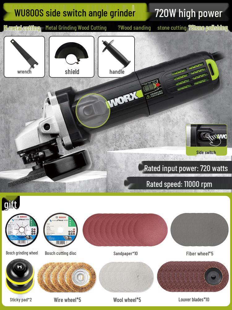 Wickes Angle Grinder Mini Polisher with Speed Control