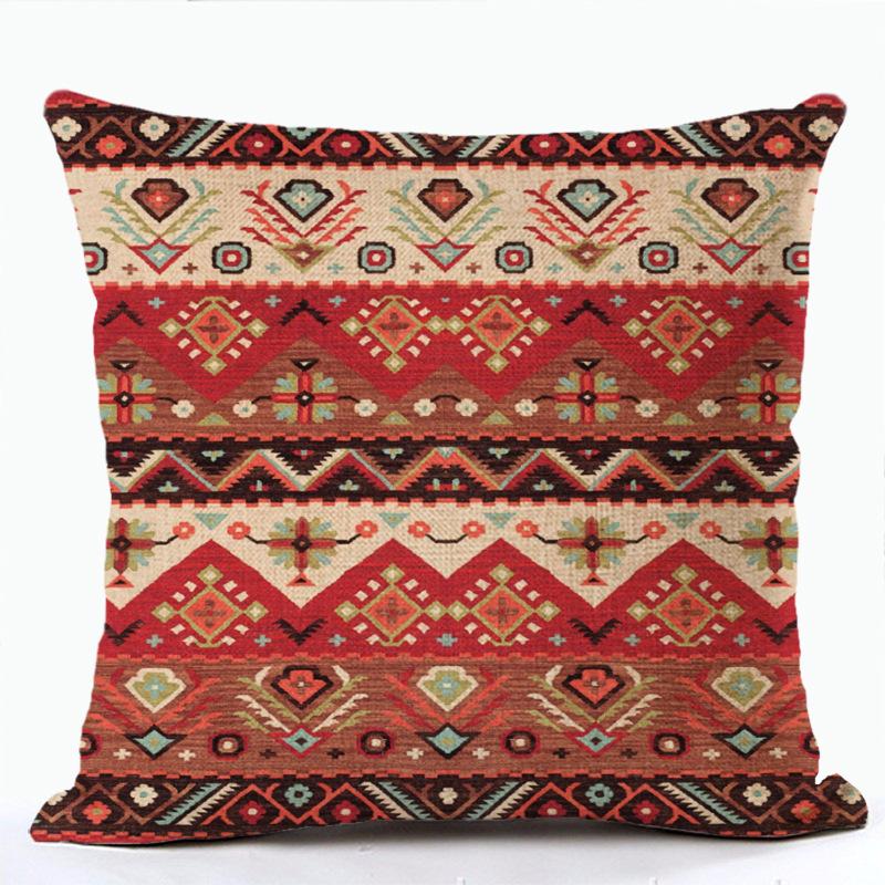 Böhmische Geometrische Muster Kissenbezug mit Kurzem Plüschdruck Wohnzimmer Sofa Dekoration Kissenbezug Kissenbezüge
