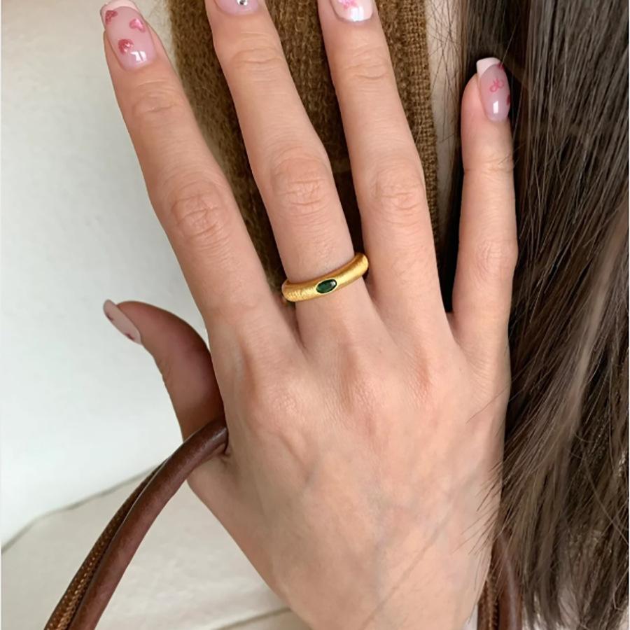 Open Chic Minimalist Design Gold Color Ring For Women Stylish Accessory Fashion