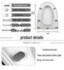 One-Button Quick-Release Soft-Close Thickened U-Shaped Toilet Seat