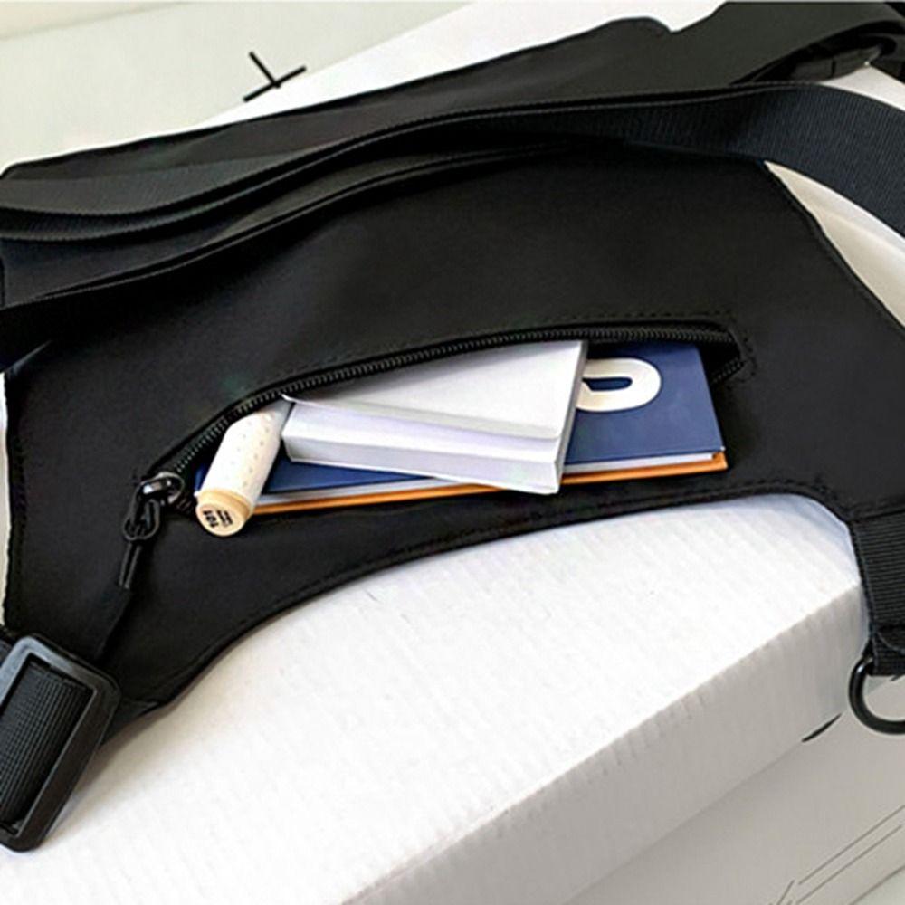 Large Capacity Man' s Vest Bag Nylon Message Crossbody Pouch Zipper Men Chest Bag  Outdoor