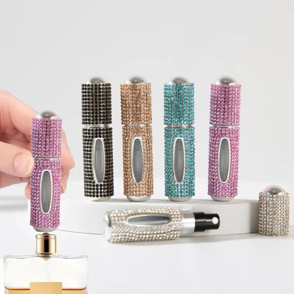 5 ml Mini Perfume Bottle Crystal Design Empty Pump Container Travel Refillable Bottle  Travel