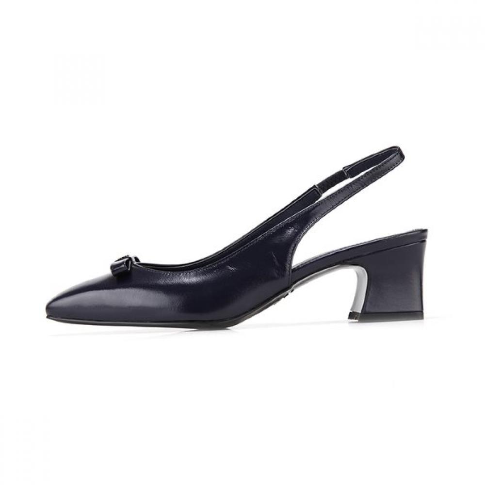 BARBARA Leather Square Toe Basic Slingback 5cm Bbh701ny