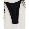 Ladies' Fashion Leopard Print Lace Up Bikini Swimsuit, Beach Vacation Set