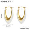 CARLIDANA New Simple and Fashionable U-shaped Stainless Steel Plated 18K Gold Plated Non-fading Oil Drop Earrings for Women