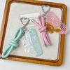Cute Little Bear  Acetate Comb Pendant  Cartoon Bag Leather Rope  Bow Phone Pendant  Versatile Keychain  Pendant