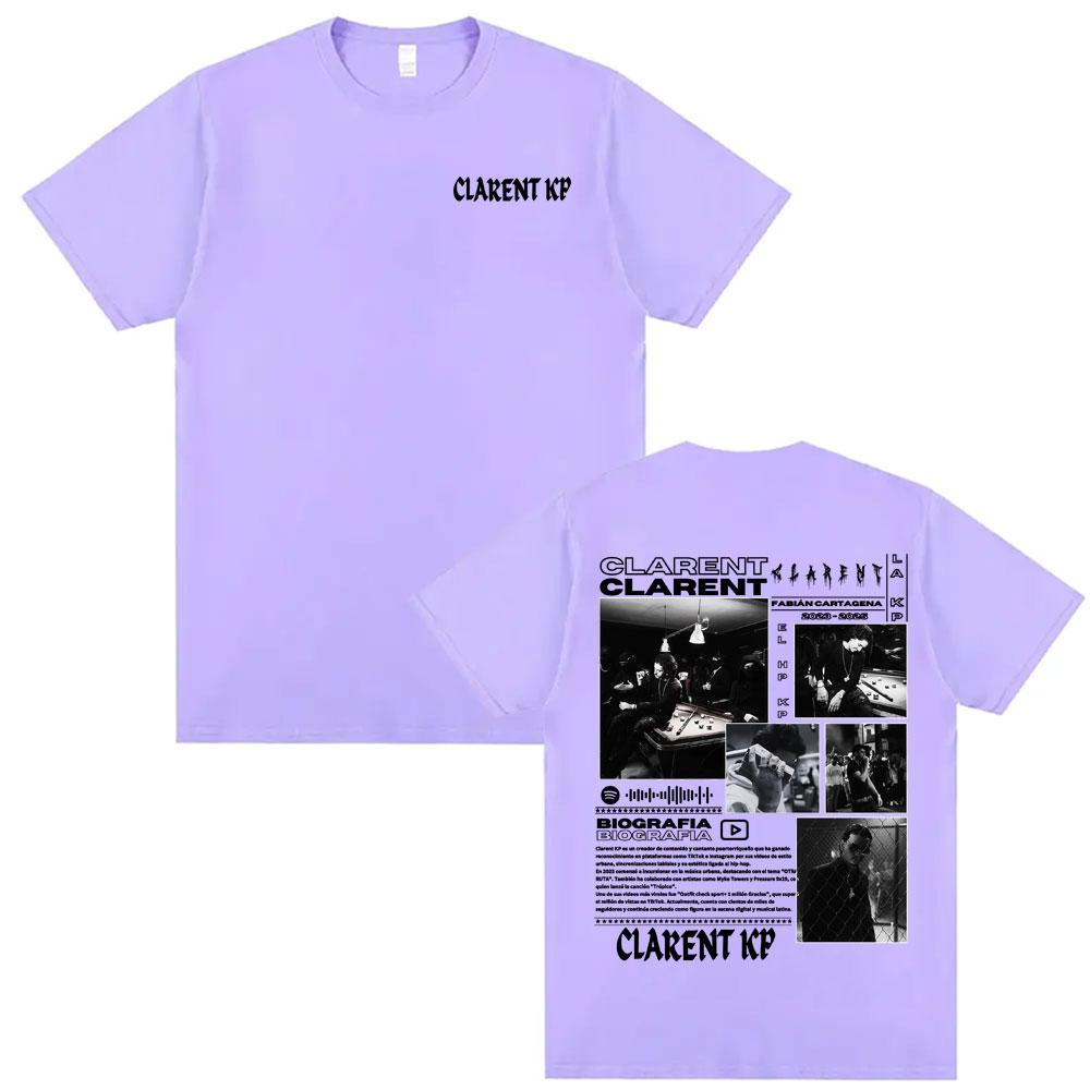 Rapper Clarent Kp Album Tour 2026 Cover T Shirt Mens Clothing Fashion Vintage Style Tshirts Cotton Casual Short Sleeve Tshirt