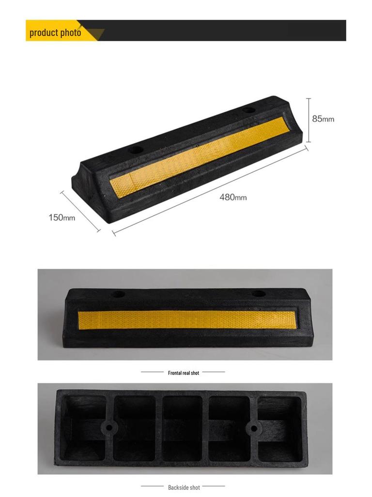 Rubber Parking Space Wheel Stopper and Positioner