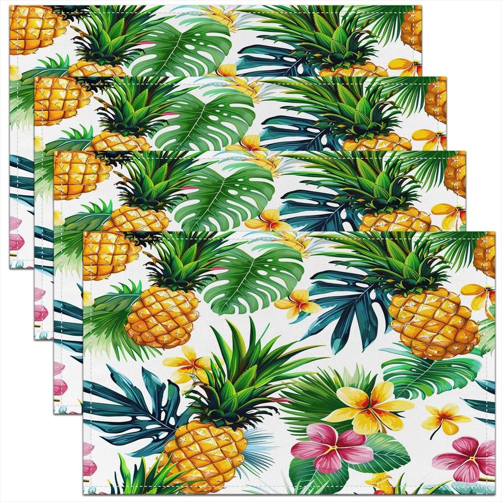 Tiger Placemats Set of 4 Wild Animal Decor Table Mats for Dining Table Seasonal Holiday Tiger Place Mats 12 X 18 Inch