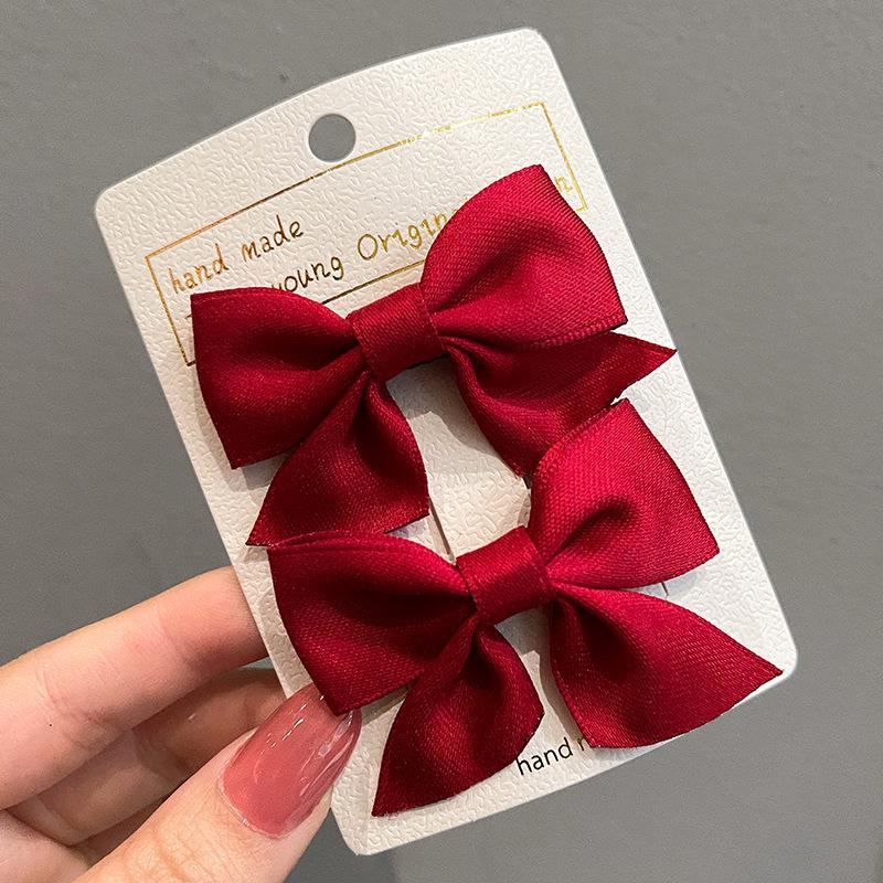 Korean Bow Hair Clips for Girls - Cute Small Hairpins & Accessories for Babies and Kids