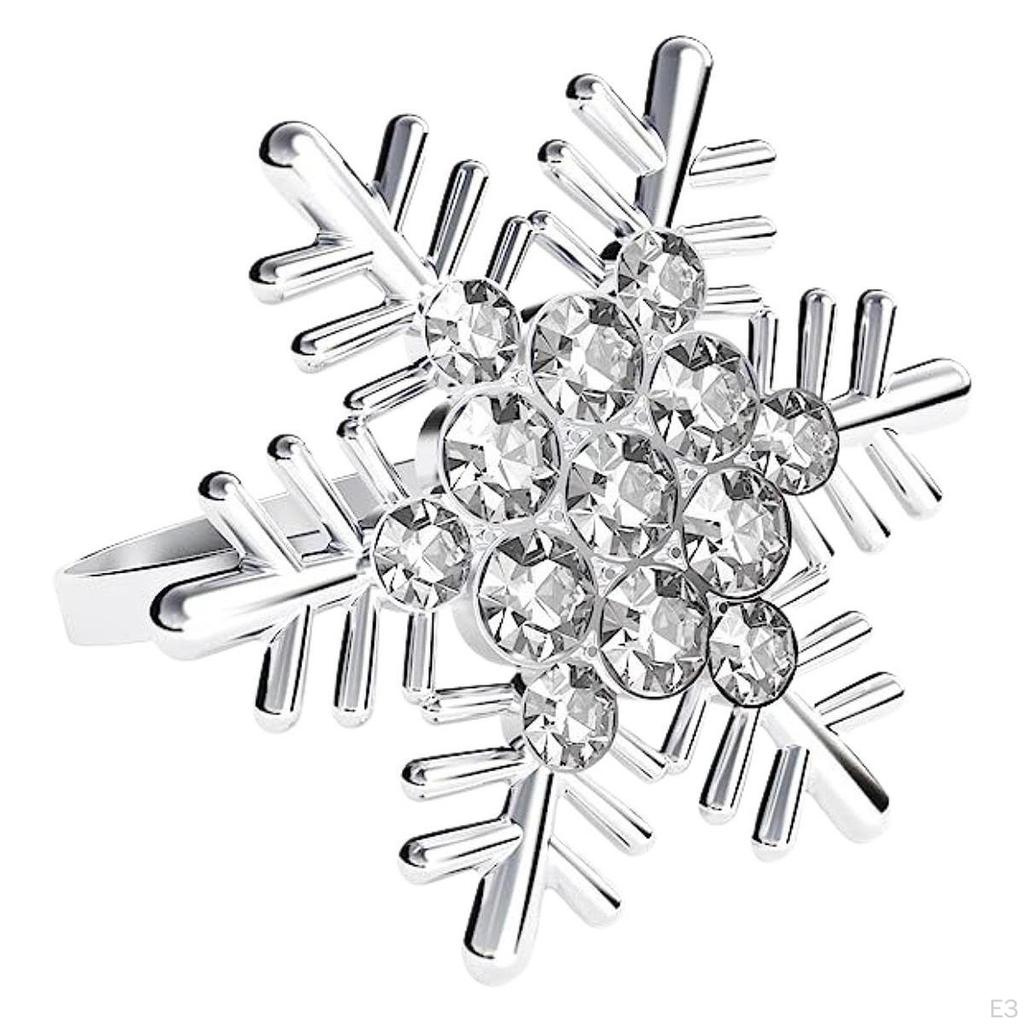 12 Count Snowflake Design Napkin Holders for Dining Occasions