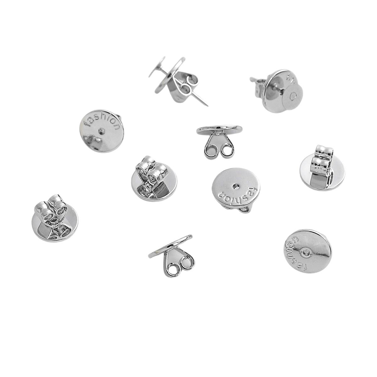 

2 шт./пакет медные круглые пластины беруши DIY серьги ювелирные аксессуары 8mm 2pcs/bag