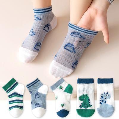 5 Paare/los Kinder Baumwolle Socken Nettes Kind Baby Junge Mädchen Teens Ultradünne Casual Mesh Weiche Frühling Sommer Kinder Socken