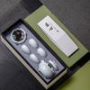 Merchandise Kung Fu Tea Set Suet Jade White Porcelain Bubble Tea High-end Light Luxury Company Gift Companion Gift Printing