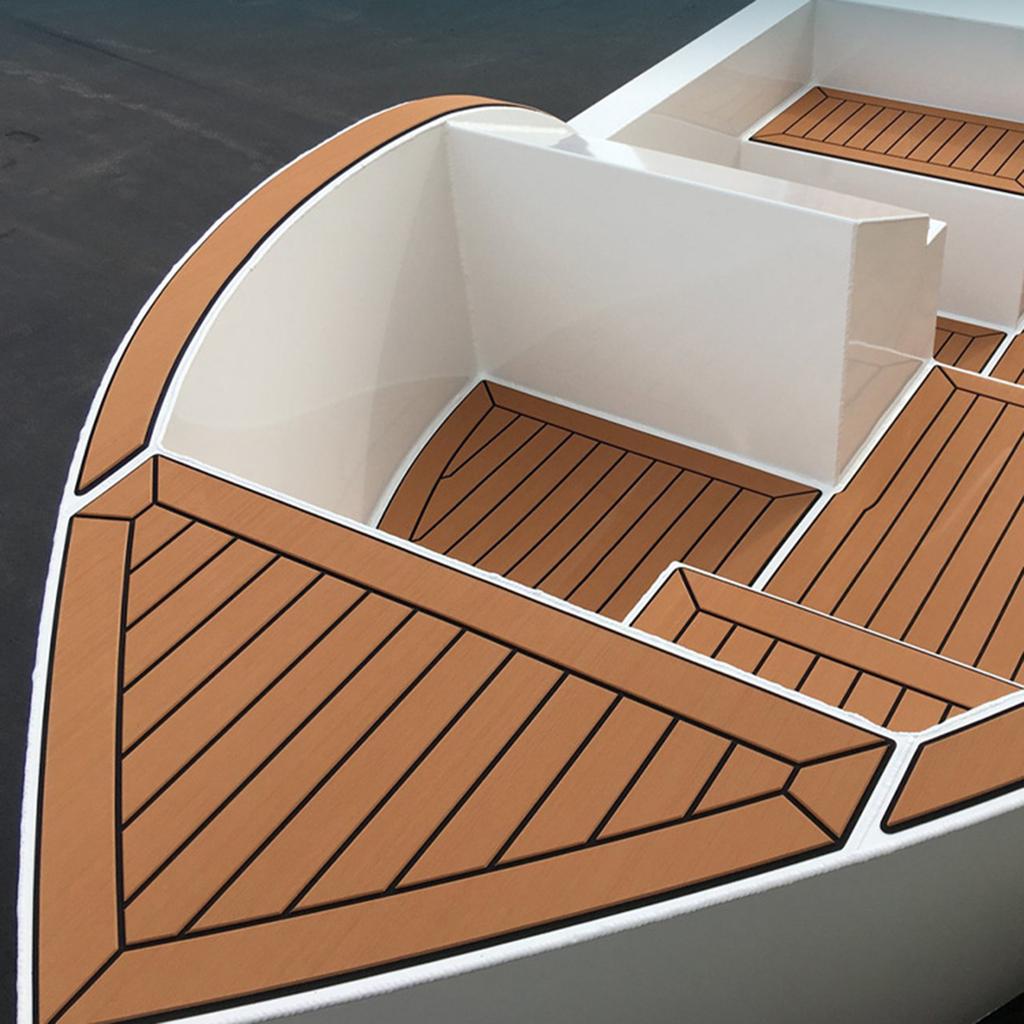 EVA Imitace Teakového Dřeva Podlaha Jachta RV Podlaha Okraj Obvodový Odolný proti Tření Měkký Ochranný Roh