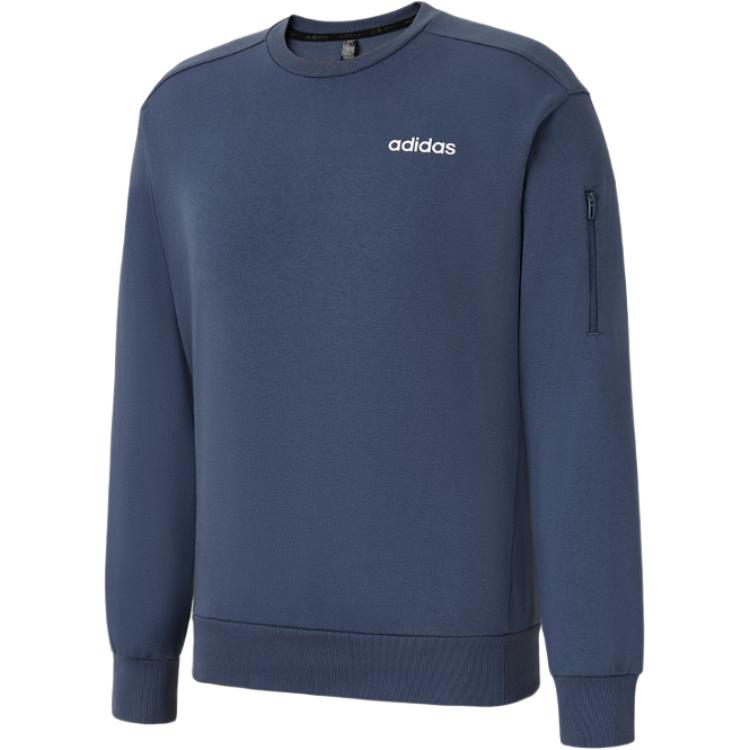 Adidas Sweatshirts Men s Navy Blue Crew Neck Moderate Regular JM2241- M