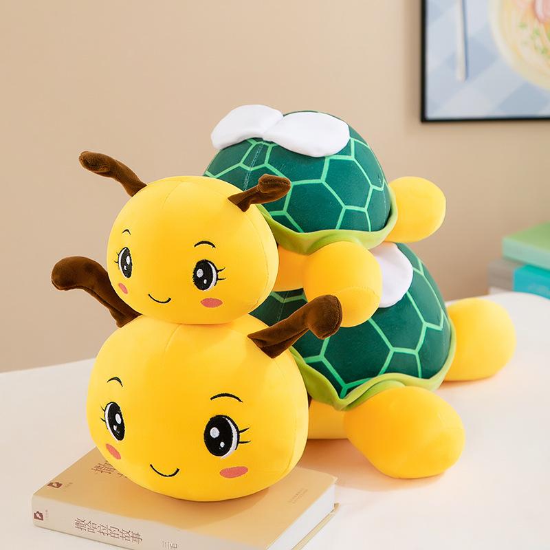 Cute Turtle Honey Plush Toy Bee Little Turtle Doll Children Rag Doll Pillow Best Friend Birthday Gift