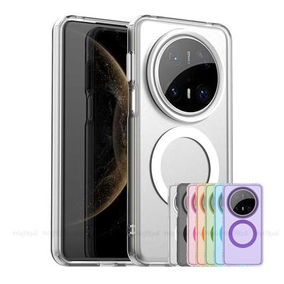 Huawei Mate 70 Pro Kılıf Kapak Huawei Mate 70 Pro Capa Şeffaf Halka Manyetik Kablosuz Şarj Mat Funda Mate 70 Pro