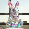 1 Piece Rainbow Colored Crystal Bunny, Suitable for Home and Office - Perfect for Easter Bunny Home Decoration Accessories