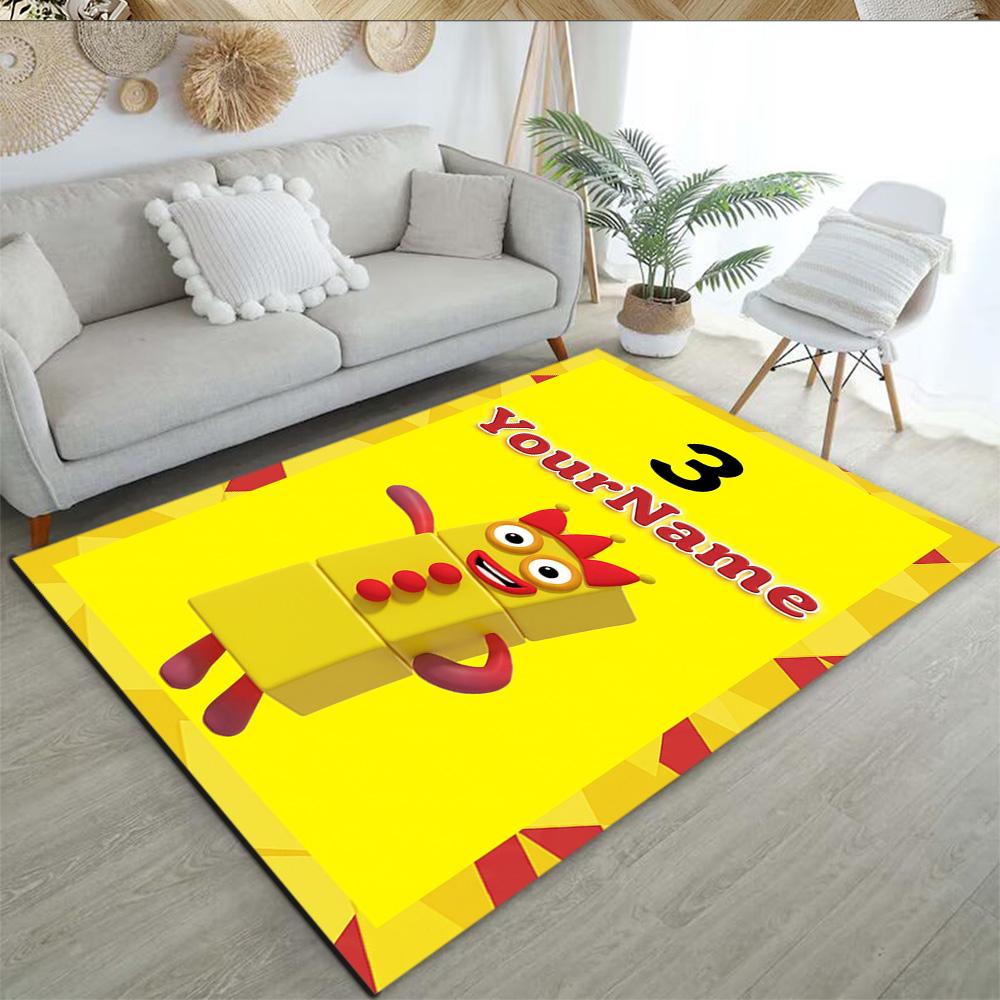 Tappeto Personalizzato con Nome Numberblocks per Ingresso Cucina Corridoio Balcone Tappeto Antiscivolo Ufficio Decorazioni per la Casa