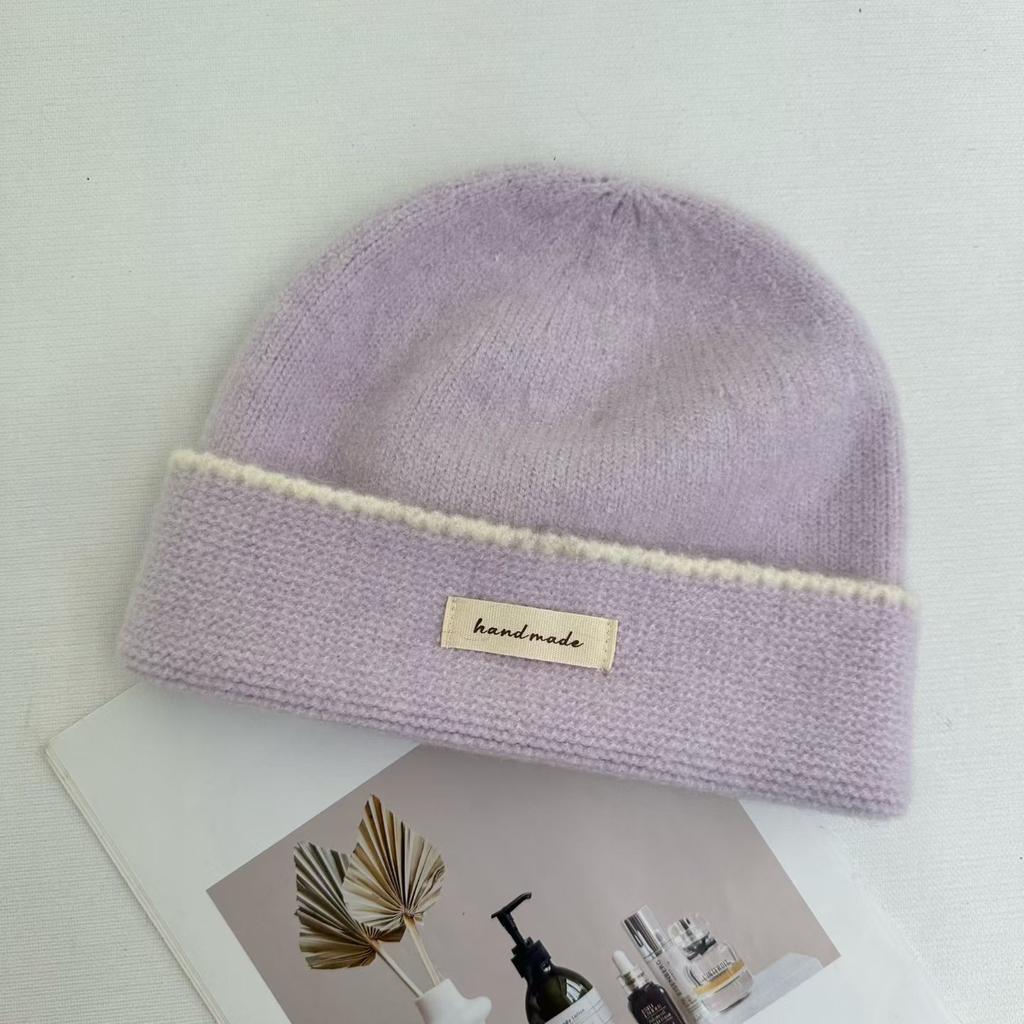 New Hat Autumn and Winter Wool Hat Women's Versatile Fashion Trend Outdoor Warm and Cold-proof Knitted Hat Small Fragrance