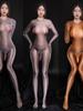 Sm Glossy Smooth Sexy Pouch Elephant Nose Jj Sheath Transparent Full Coverage Bodysuit Women Rompers Hot Sexy Women Yh39