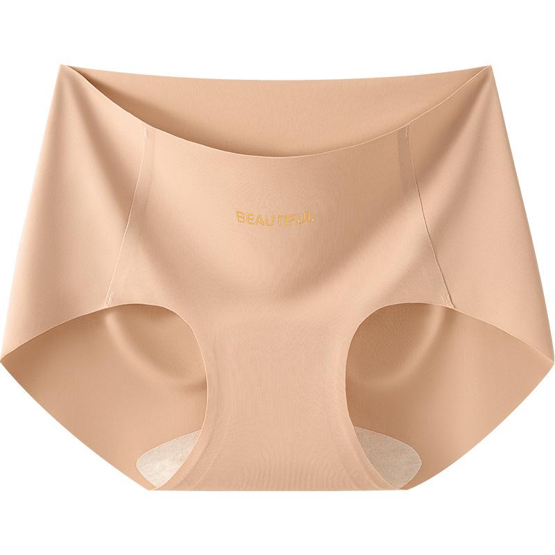 Ladies Spring and Autumn New Ice Silk No Trace Yoga Pure Cotton 10A Antibacterial Crotch No Trace Briefs