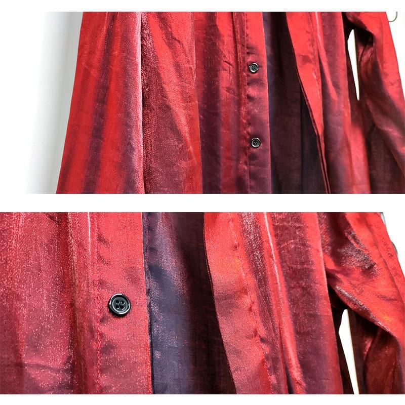 TY High Street Shirt Luxury Lazy Gentleman Style Loose Satin Long Sleeve