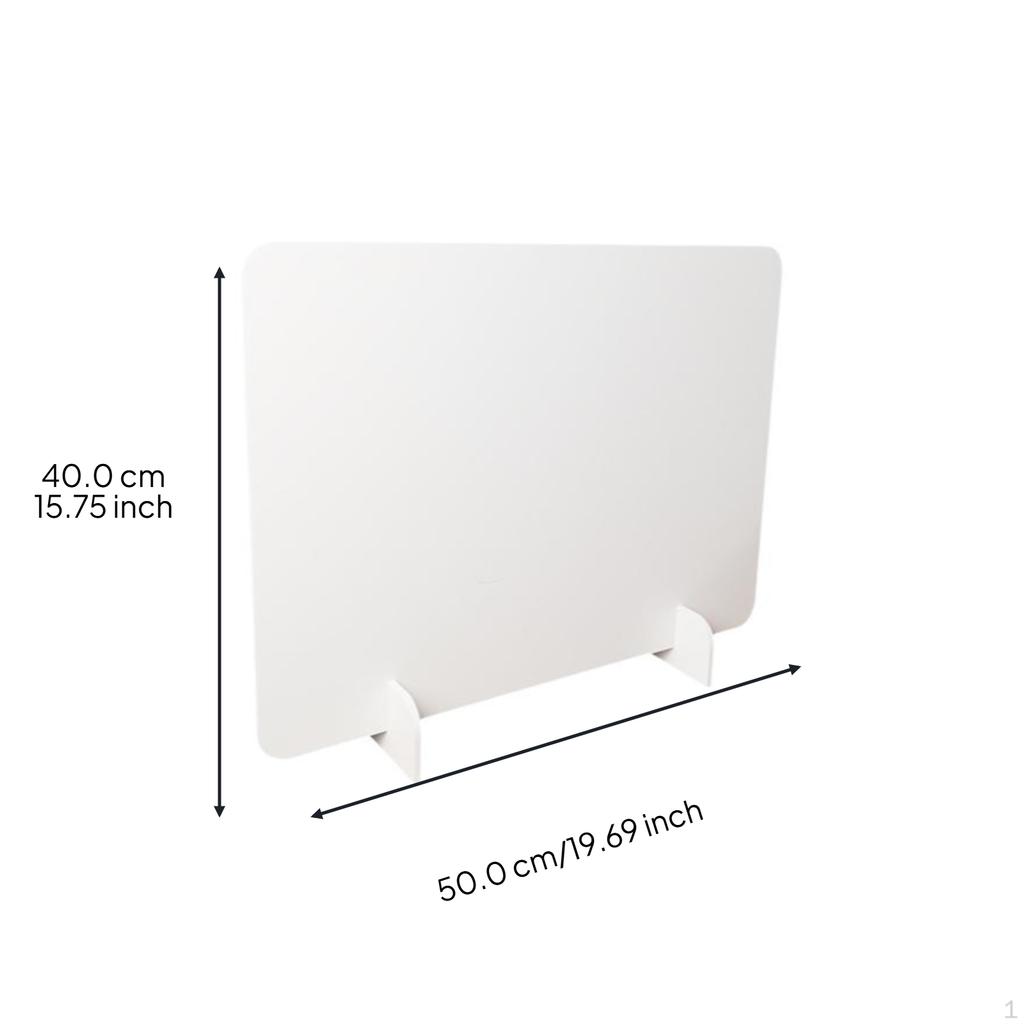 Divisorio da Scrivania, Pannello Privacy, Paratia Ufficio Spessa, Anti-Schizzi, Scudo Luminoso 40*30cm