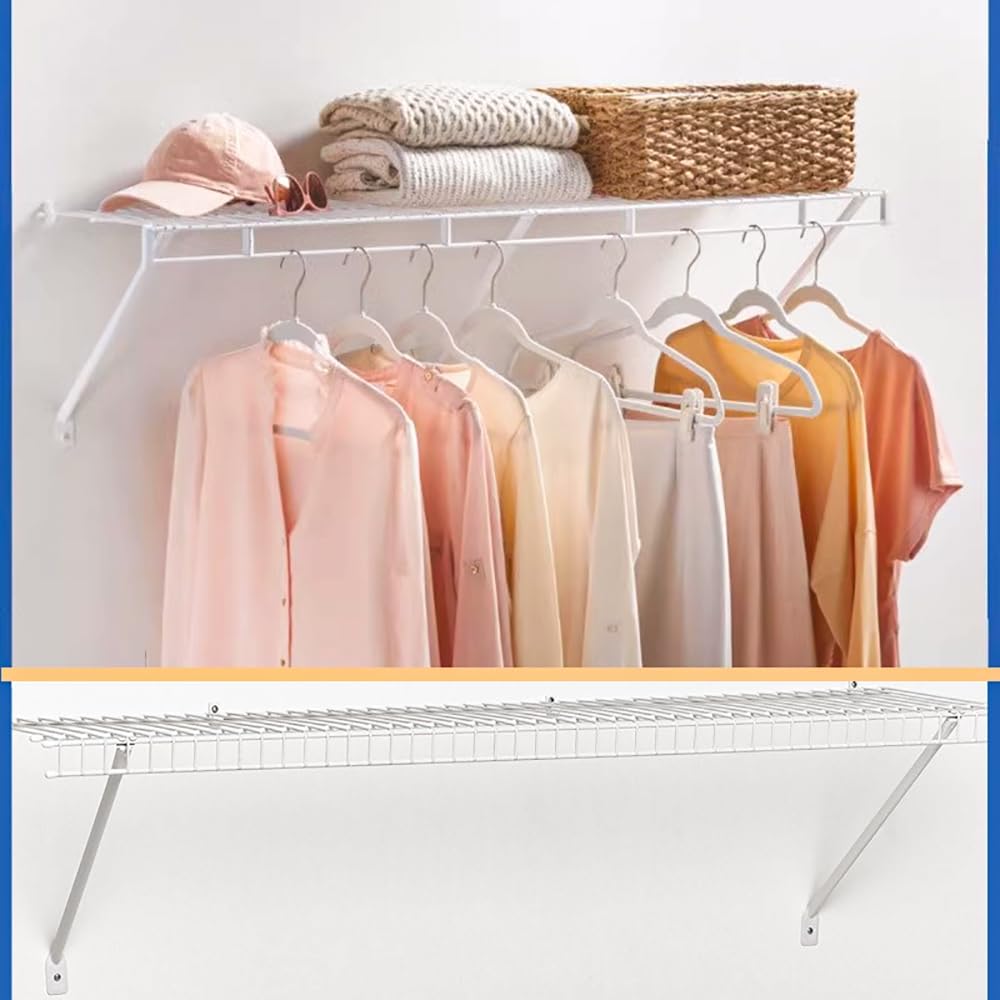 3 шт. 12-дюймовые опорные кронштейны для проволочных полок Кронштейны для полок в шкаф Проволочная полка для установки Опорные кронштейны для проволочных полок