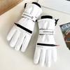 Solid Color Winter Ski Gloves Plush  Gloves Fashion Snowboard Gloves  Girls