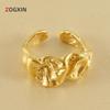 18K Stainless Steel Irregular Lava Ring for Women - European & American Fashion Jewelry