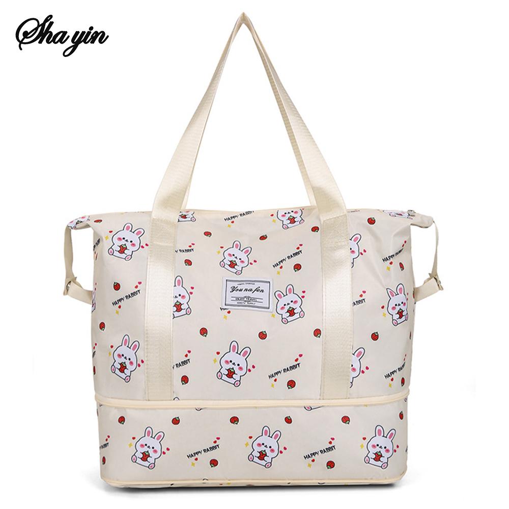 

Colorful travel storage bag, women s short distance luggage bag, expanded large capacity travel bag, external hand-held storage