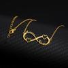 Custom Double Heart Two Names Infinity Necklaces For Women Stainless Steel Customized Necklace Pendant Personalized Jewelry Gift