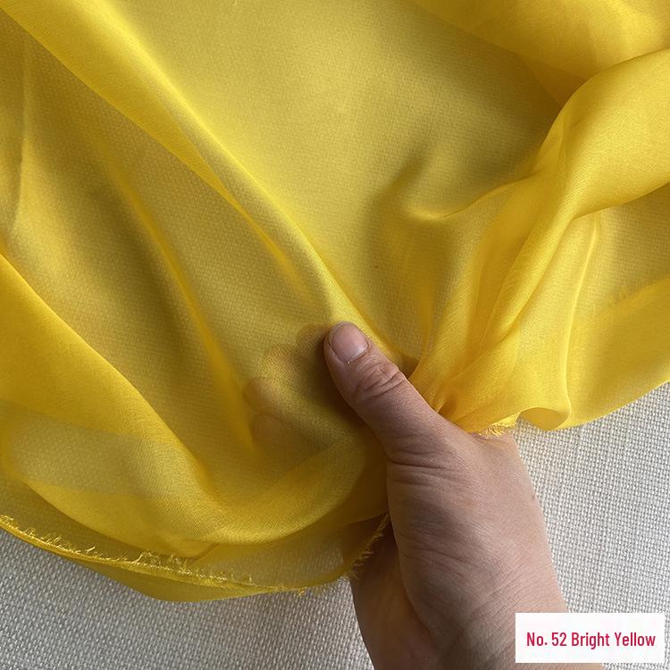 6mm Real Mulberry Silk Chiffon Fabric, 140cm Wide - Sheer and Lightweight for Scarves, Dresses, and Gowns. Retro Style.