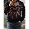 Round neck sweatshirt, fashionable men's top for spring and autumn, casual and versatile round neck sweatshirt, sportswear