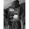 Oversized Hooded Sweatshirt With Vintage NYC Statue Of Liberty Print Unisex Streetwear Casual Winter Top