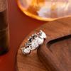 Dolphin Titanium Non-fading Openable Adjustable Stainless Steel Ring with 18K Gold Plating
