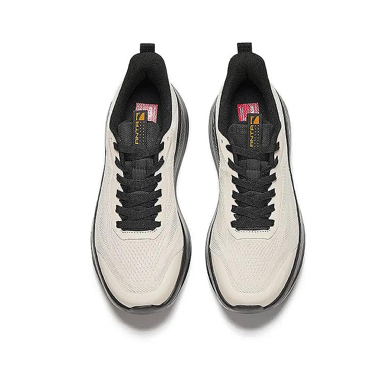 Anta Cushioning Slip Resistant Abrasion Resistant Low Top Running Shoes Men's Chalk 112617713-3