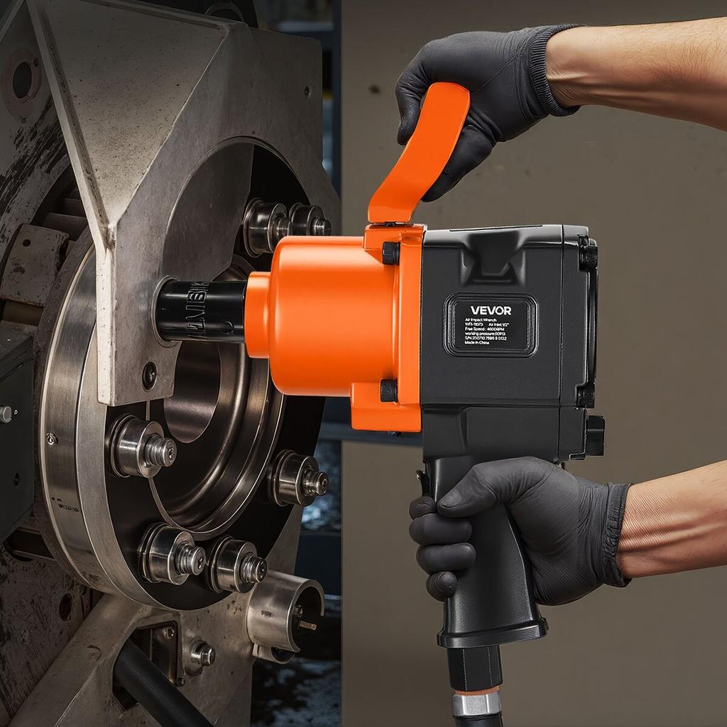 1-Inch Air Impact Wrench, Twin Hammer Air Impact Gun, Up To 1626N.m Reverse Torque, 4600RPM 6-Speed Pneumatic Wrench for Heavy Duty Auto Repairs and