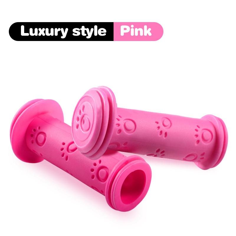 

Детская велосипедная ручка, мягкая резиновая ручка, противоскользящая, аксессуары для ручек, велосипедное оборудование розовый